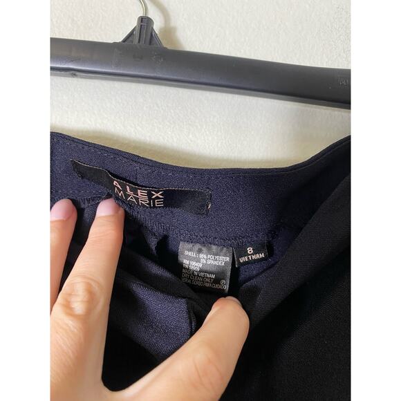 Alex Marie Black Straight Leg Pants Sz 8 - Picture 3 of 3